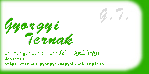 gyorgyi ternak business card